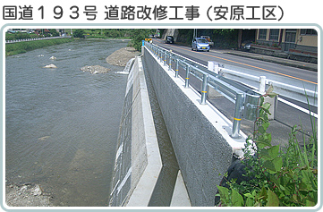 国道１９３号 道路改修工事 (安原工区)